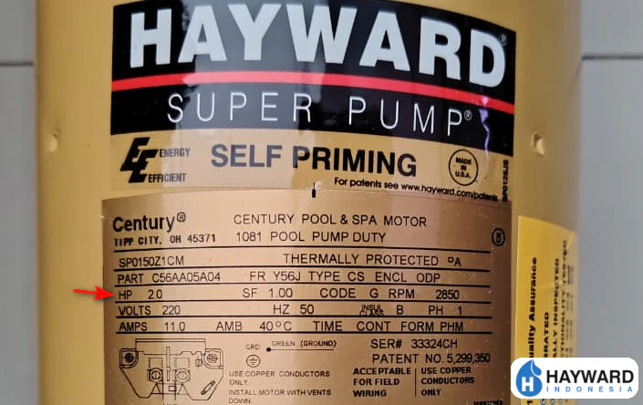 Hp dalam Pompa Kolam Renang